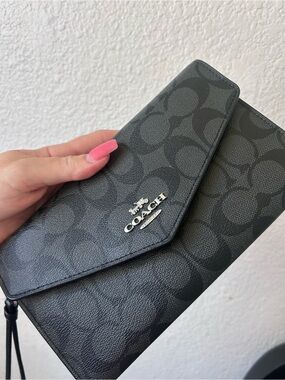 Coach Black Signature Envelope Wallet